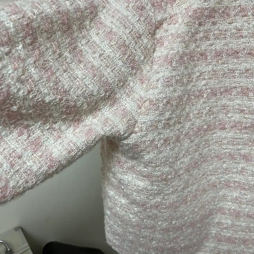 [BUNJANG] STUDIO WHITE Tweed Jacket Pink / STUDIO WHITE 트위드 자켓 핑크