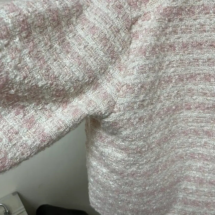 [BUNJANG] STUDIO WHITE Tweed Jacket Pink / STUDIO WHITE 트위드 자켓 핑크