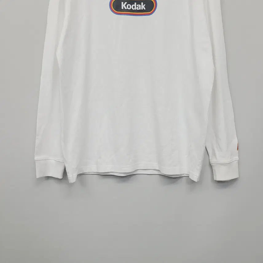[BUNJANG] Kodak Rainbow Long Sleeve T-Shirt White XL / 코닥 정품 레인보우 긴팔 티셔츠 화이트 105(XL) 오버핏
