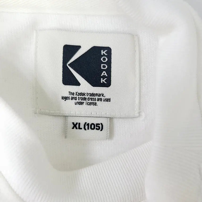 [BUNJANG] Kodak Rainbow Long Sleeve T-Shirt White XL / 코닥 정품 레인보우 긴팔 티셔츠 화이트 105(XL) 오버핏