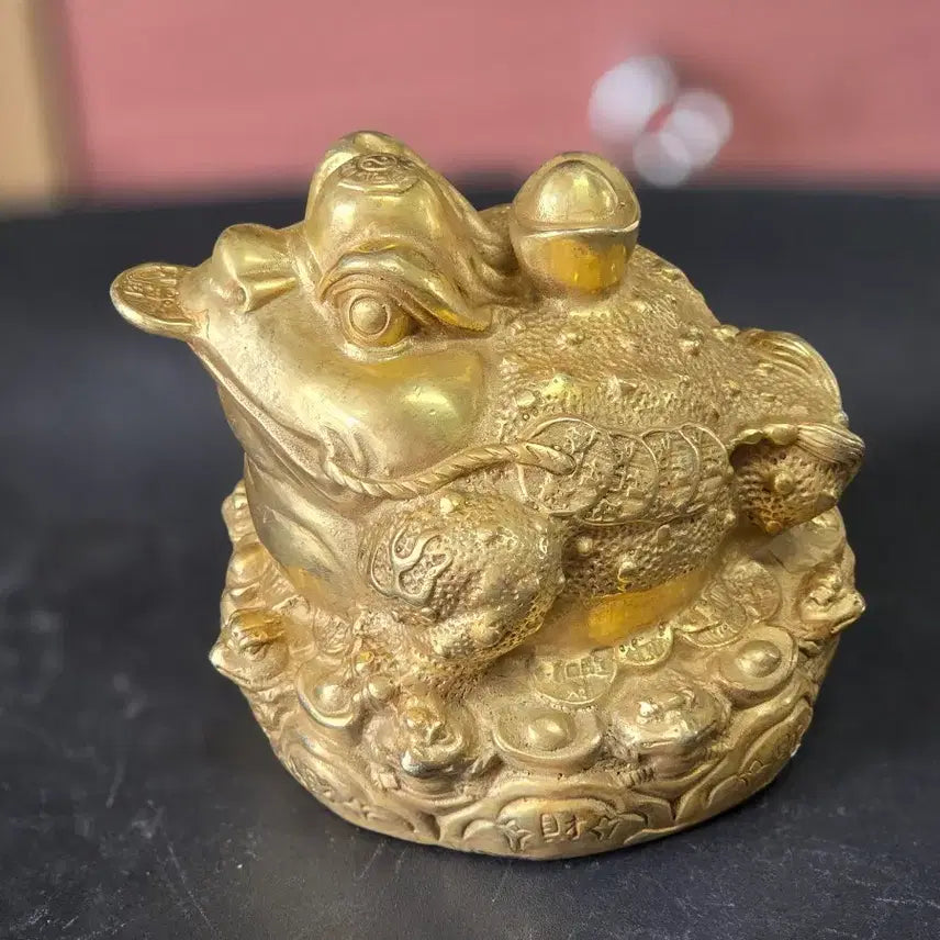 [BUNJANG] Golden Fortune Toad Bronze Sculpture / 황금 복 두꺼비 동조각상