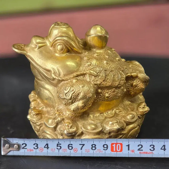 [BUNJANG] Golden Fortune Toad Bronze Sculpture / 황금 복 두꺼비 동조각상