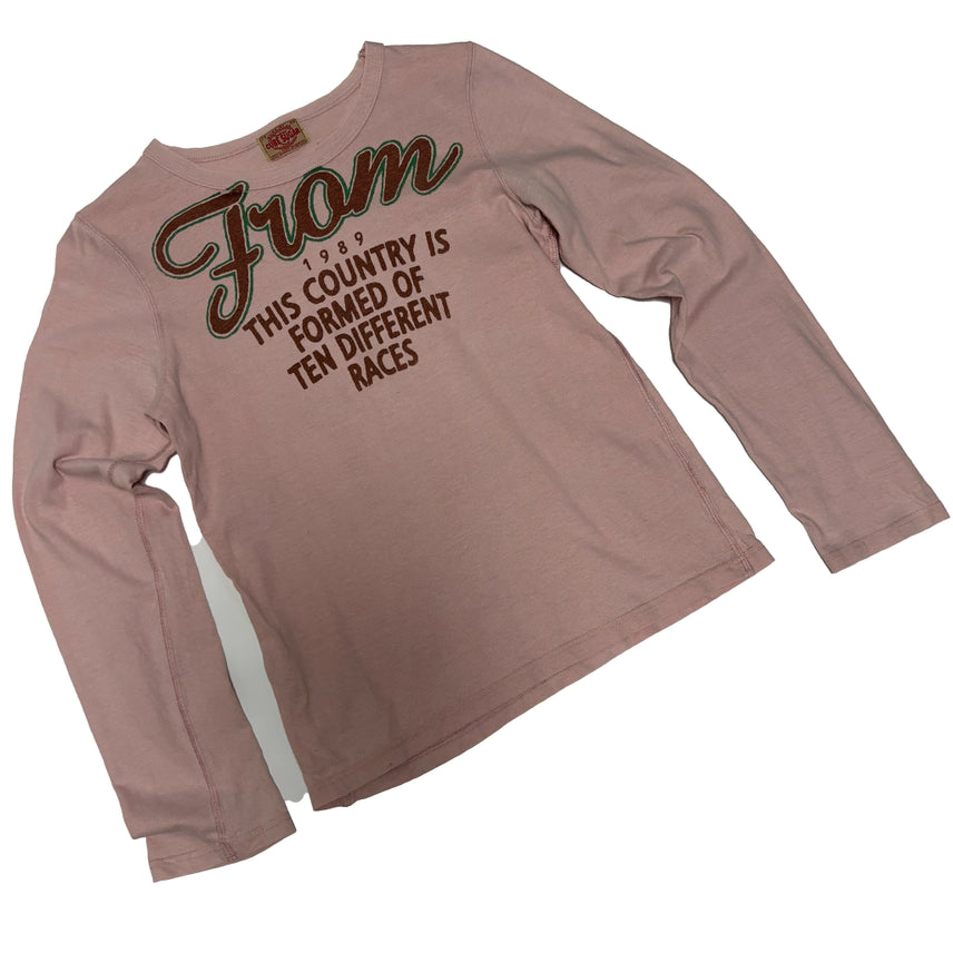 [BUNJANG] Cube Sugar Vintage Lettering Graphic Long Sleeve / 큐브슈가(Cube Sugar) 빈티지 레터링 그래픽 롱슬리브
