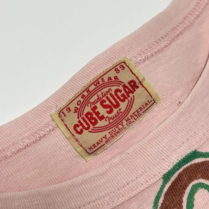 [BUNJANG] Cube Sugar Vintage Lettering Graphic Long Sleeve / 큐브슈가(Cube Sugar) 빈티지 레터링 그래픽 롱슬리브