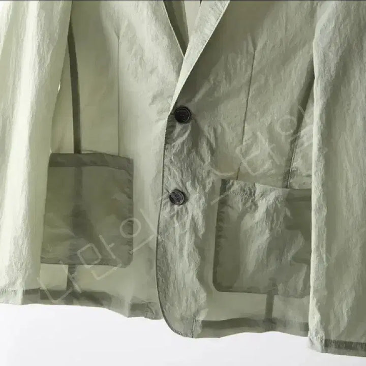 [BUNJANG] Blazer Windbreaker Jacket (Gray) - Men&
