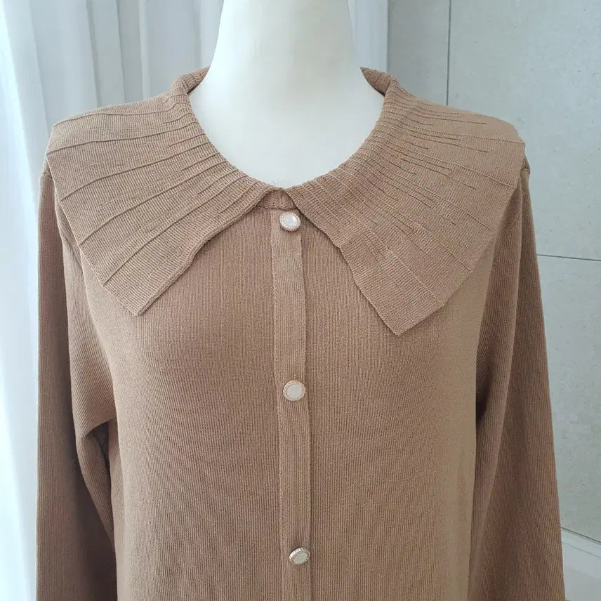 [BUNJANG] Beige Spring Knit Pleated Long Dress / 새상품)  베이지 봄니트 플리츠 롱원피스