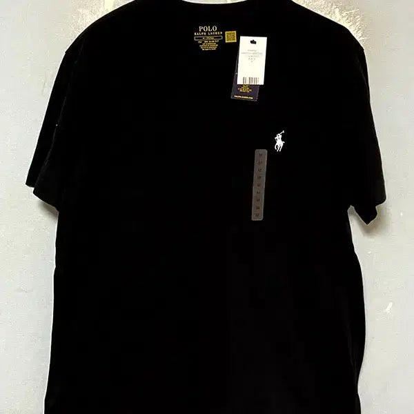 [BUNJANG] Polo Ralph Lauren White Pony T-shirt / POLO 폴로 남자 반팔티 화이트포니 새상품 블랙 캐주얼 M 95-100