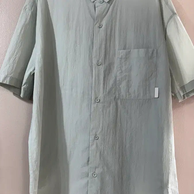 [BUNJANG] System Homme Zico Back Print Linen Shirt / (지코셔츠 상태최상) 한섬 시스템옴므 백프린팅 오버핏 반팔 셔츠