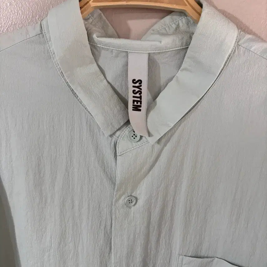 [BUNJANG] System Homme Zico Back Print Linen Shirt / (지코셔츠 상태최상) 한섬 시스템옴므 백프린팅 오버핏 반팔 셔츠