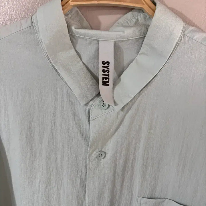 [BUNJANG] System Homme Zico Back Print Linen Shirt / (지코셔츠 상태최상) 한섬 시스템옴므 백프린팅 오버핏 반팔 셔츠