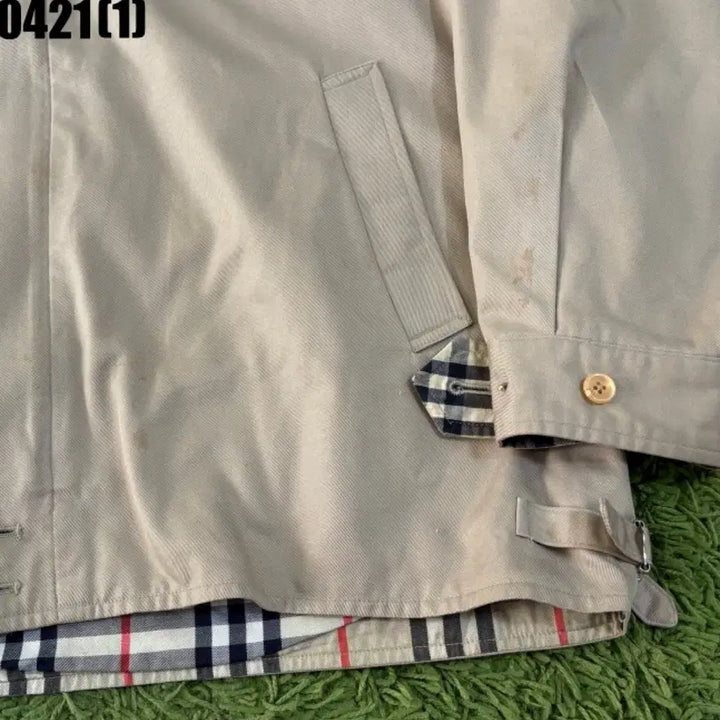 [BUNJANG] Burberry Beige Check Lined Jacket / 버버리  beige 톤 체크 안감 자켓