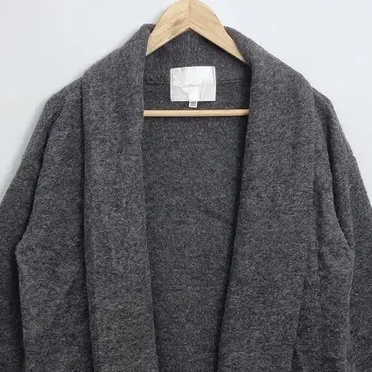 [BUNJANG] Le Chantier Grey Wool Knit Cardigan Coat [L] / le chantier 르샹티에 그레이 니트 가디건 코트 [L] 울 오픈형