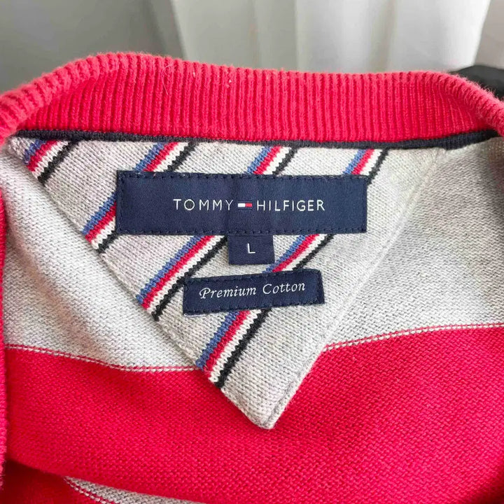 [BUNJANG] Tommy Hilfiger Stripe Crewneck Sweater XL / C1 타미힐피거 스트라이프 크루넥 스웨터 XL사이즈