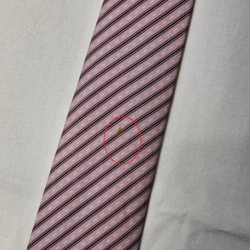 [SOLD OUT] 에르메스 라이트핑크 사선도트 실크 넥타이