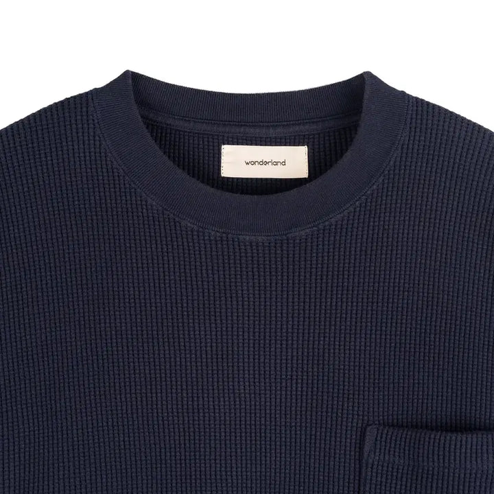 [BUNJANG] WONDERLAND WAFFLE L/S (DARK NAVY) / WONDERLAND원더랜드 - WAFFLE L/S (DARK NAVY)