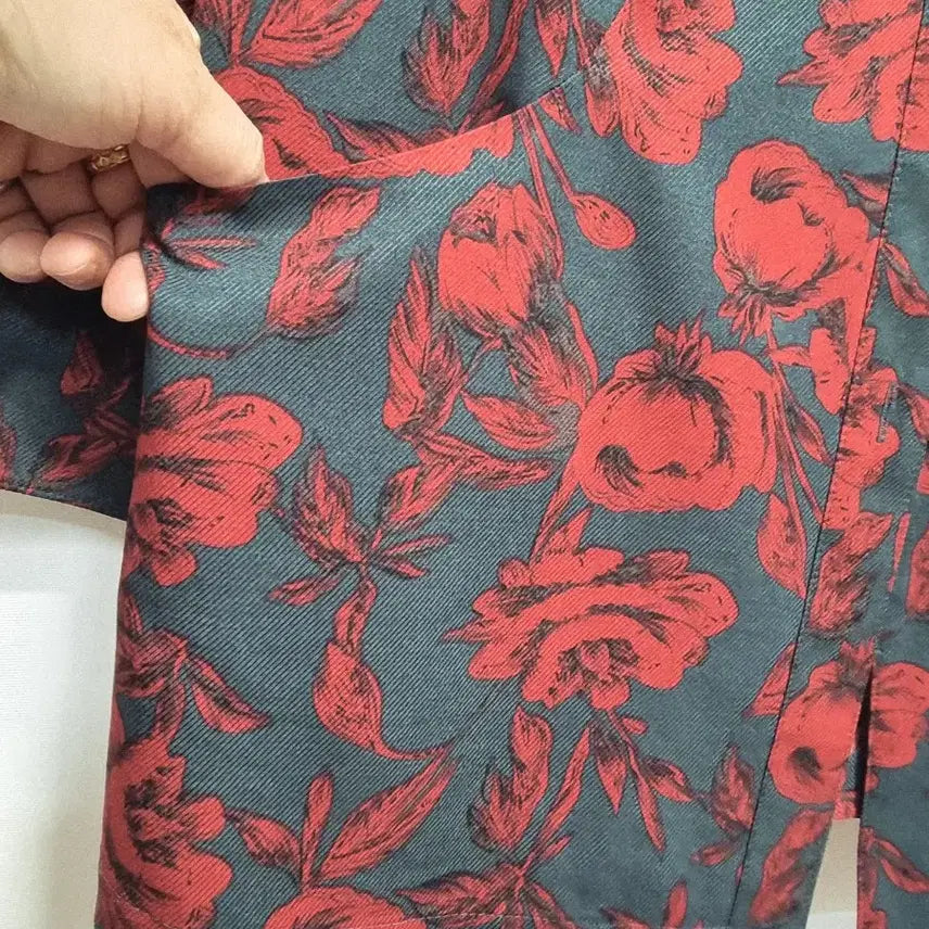 [BUNJANG] Pautre Rose Pattern Long Sleeve Shirt Jacket / 뽀뜨레 장미꽃무늬 긴팔 셔츠 자켓77