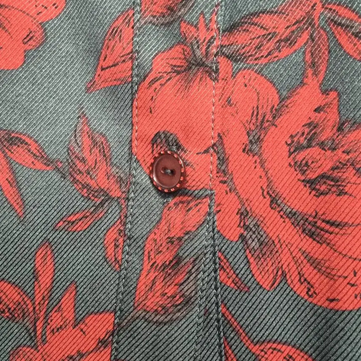 [BUNJANG] Pautre Rose Pattern Long Sleeve Shirt Jacket / 뽀뜨레 장미꽃무늬 긴팔 셔츠 자켓77