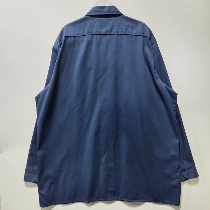 [BUNJANG] Dickies Navy Two-Pocket Oversized Work Shirt / 디키즈 네이비 투포켓 오버핏 워크 셔츠  26042106