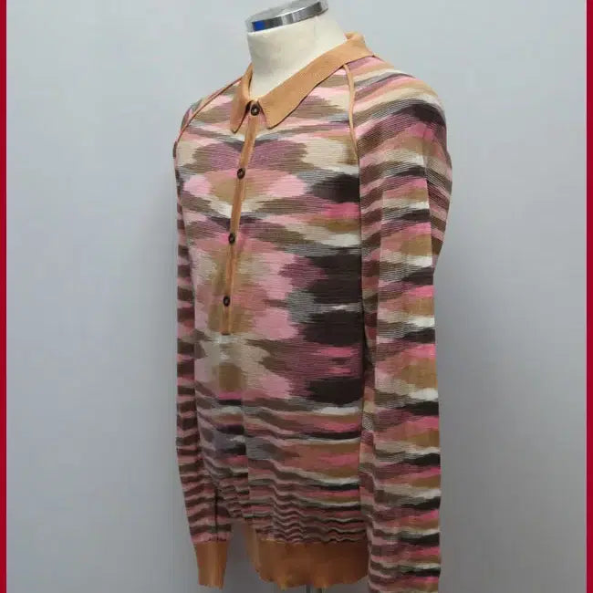 [BUNJANG] Missoni Beige Collar Knit Sweater (Size 90) / 미쏘니/베이지색 카라넥니트/90사이즈/따봉구제(G-14)