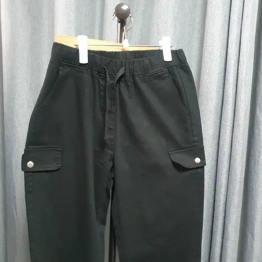 [BUNJANG] 6677 Bending Hem Detail Black Jeans / 6677밴딩 밑단디테일 블랙진
