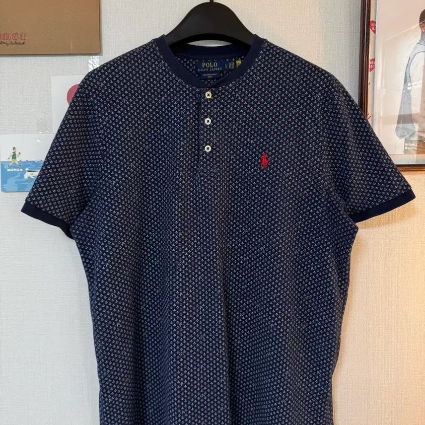 [SOLD OUT] [L]폴로 랄프로렌 앵커패턴 핸리넥 매쉬 반팔티셔츠