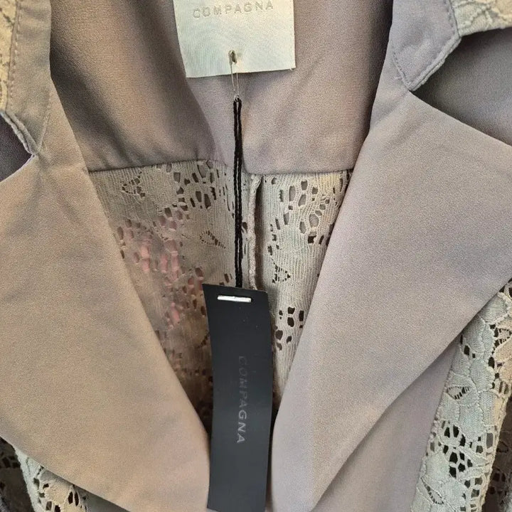 [BUNJANG] Compagna Lace Gray Jacket / [새상품]꼼빠니아 레이스 그레이 자켓