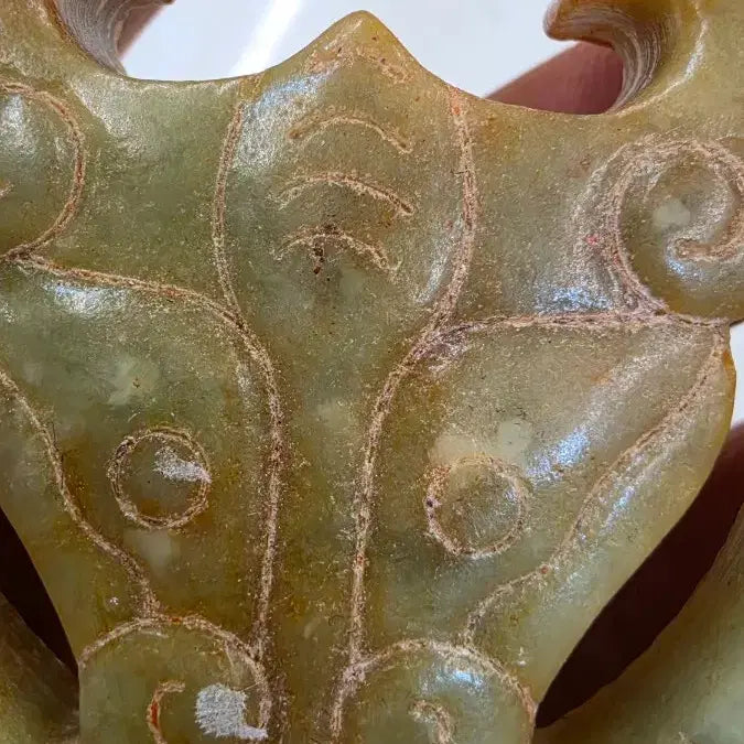 [BUNJANG] Unidentified Double Dragon and Chiwoo the Great Jadeite Ornament / 고옥에강옥 쌍용치우대왕