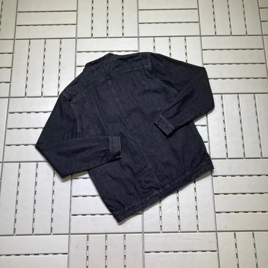 [BUNJANG] Vintage Non-Collar Denim Jacket / [L]빈티지 논카라 데님 자켓 0459