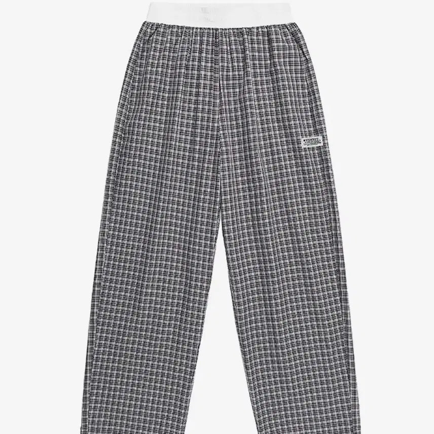 [BUNJANG] Benhit Checkered Curved Wide Pants / 벤힛 체크 커브드 와이드팬츠