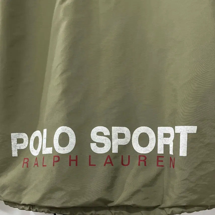 [BUNJANG] Polo Sport USA Spellout Back Logo Olive Windbreaker Jacket / 폴로 스포츠 USA 스펠아웃 백로고 올리브 윈드브레이커 자켓
