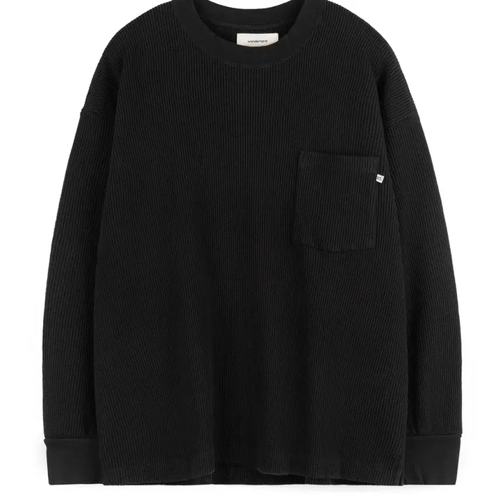[BUNJANG] WONDERLAND WAFFLE L/S (BLACK) / WONDERLAND원더랜드 - WAFFLE L/S (BLACK)