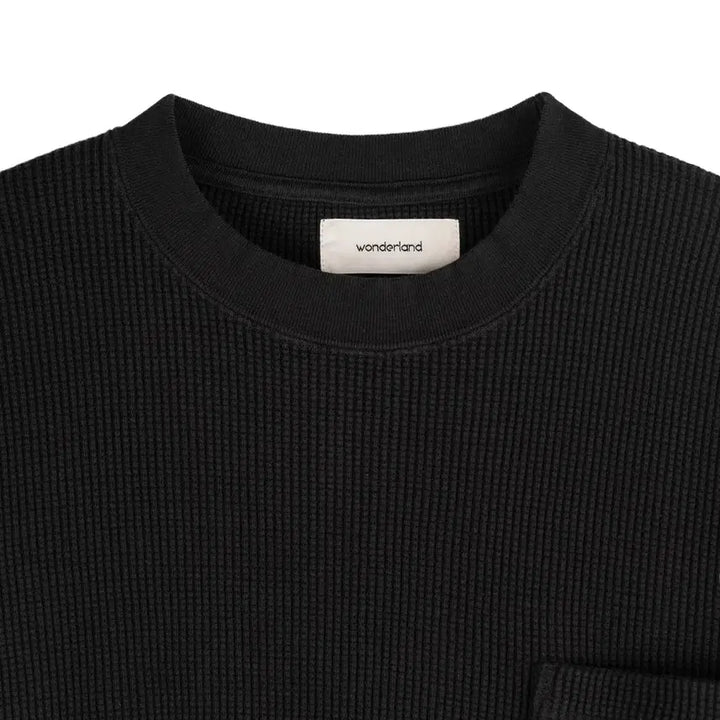 [BUNJANG] WONDERLAND WAFFLE L/S (BLACK) / WONDERLAND원더랜드 - WAFFLE L/S (BLACK)