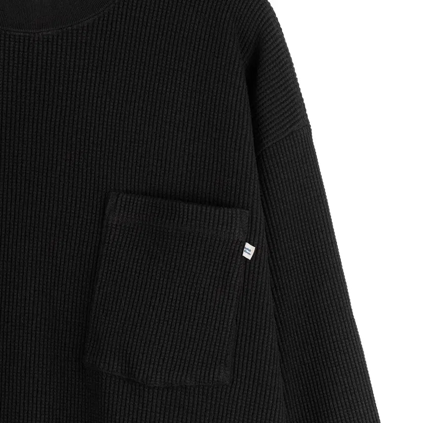 [BUNJANG] WONDERLAND WAFFLE L/S (BLACK) / WONDERLAND원더랜드 - WAFFLE L/S (BLACK)
