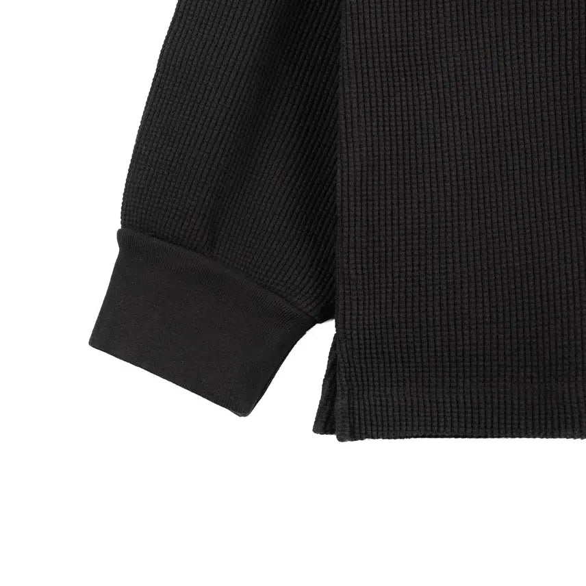 [BUNJANG] WONDERLAND WAFFLE L/S (BLACK) / WONDERLAND원더랜드 - WAFFLE L/S (BLACK)