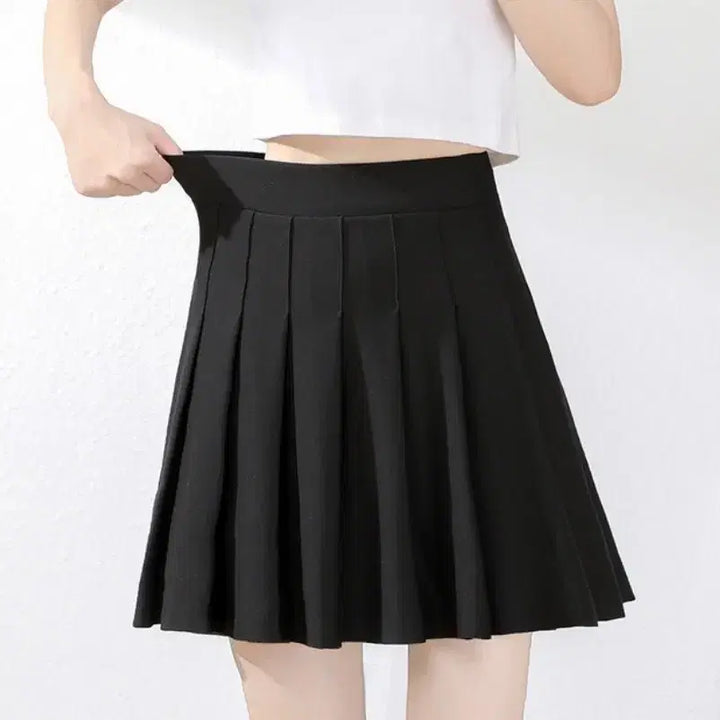 [BUNJANG] Pleated Bending Tennis Golf Skirt - Black - M Size / 새상품)플리츠 밴딩 테니스 골프 스커트M