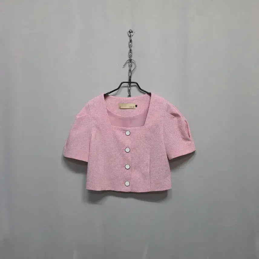 [BUNJANG] NAIN Pink Tweed Two-Piece Set / NAIN 핑크 트위드 반팔 투피스