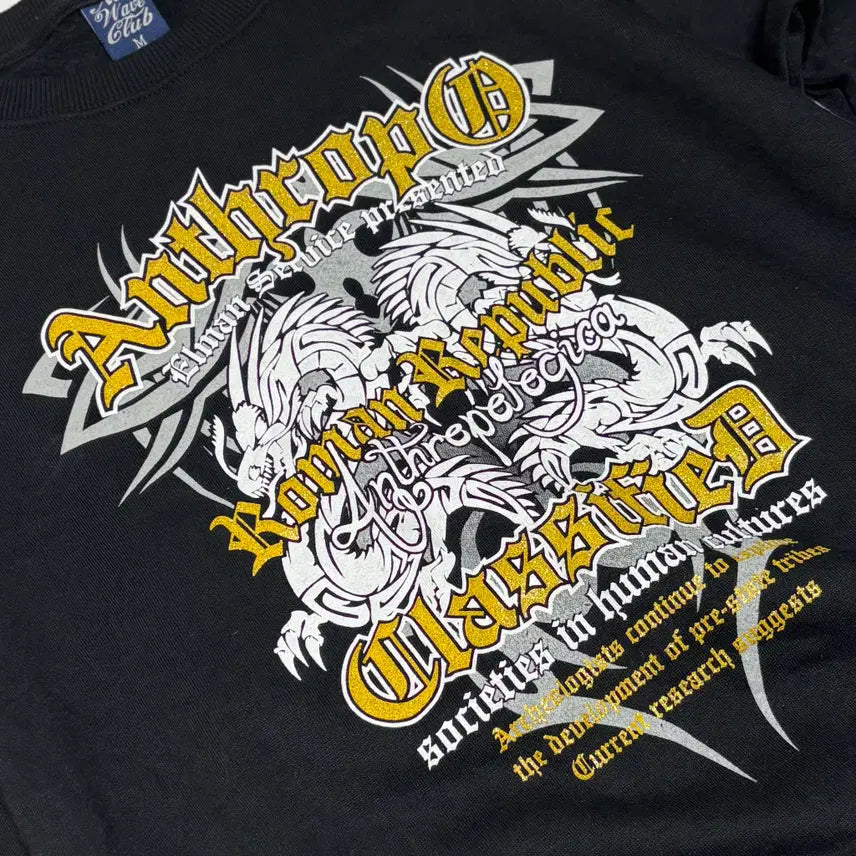 [BUNJANG] New Wave Club Dragon Graphic Sweatshirt / 뉴 웨이브 클럽 그래픽 기모 맨투맨