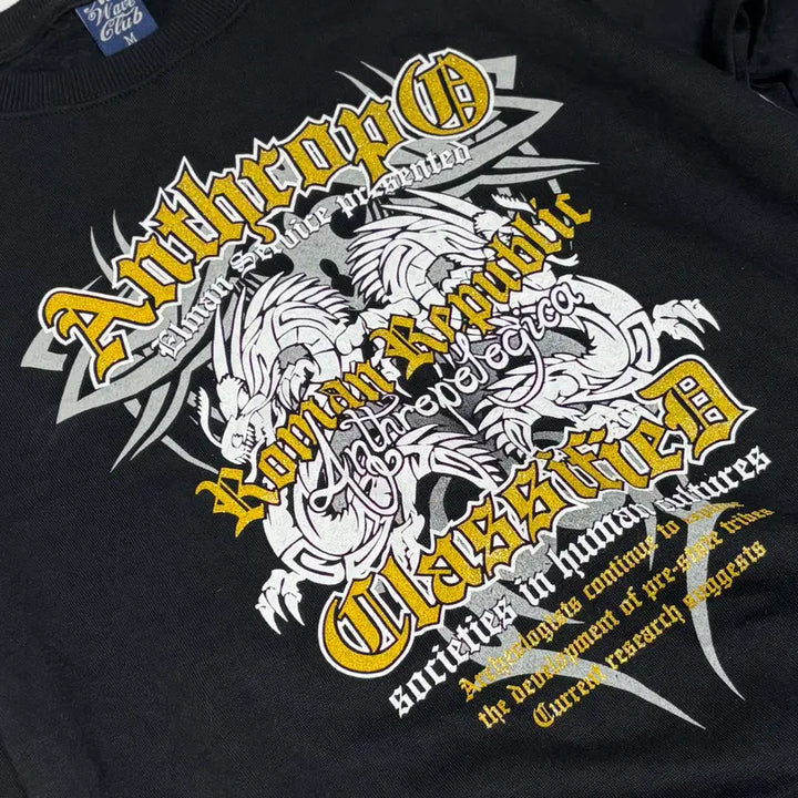 [BUNJANG] New Wave Club Dragon Graphic Sweatshirt / 뉴 웨이브 클럽 그래픽 기모 맨투맨