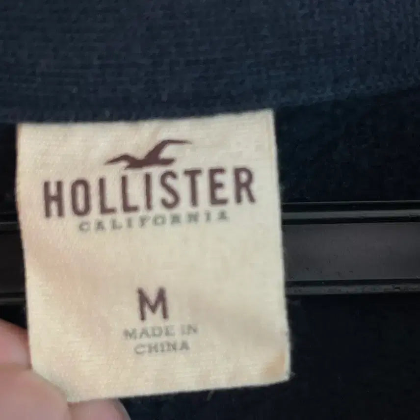 [BUNJANG] Hollister Spell Logo Navy Hoodie Zip-up [M] / 홀리스터 스펠로고 네이비 후드집업 [M]