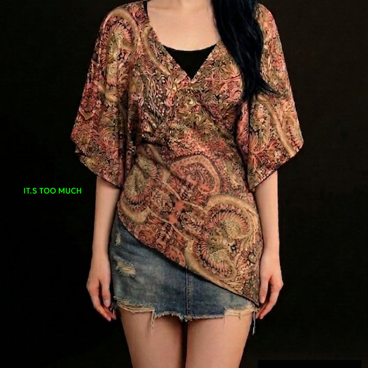 [BUNJANG] Vintage Floral Blouse / 2317 기모복고블라우스 여성티셔츠 여자티셔츠 플라워블라우스