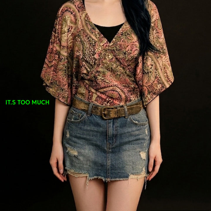 [BUNJANG] Vintage Floral Blouse / 2317 기모복고블라우스 여성티셔츠 여자티셔츠 플라워블라우스