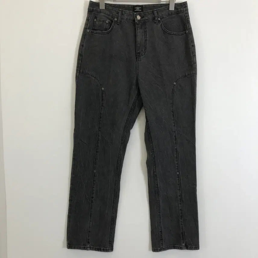 [BUNJANG] ADLV Double Knee Black Denim Jeans / 아크메드라비 ADLV 더블니 흑청 [32]