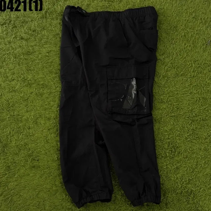 [BUNJANG] Calvin Klein Black Cargo Jogger Pants L / 캘빈클라인 블랙 카고 조거 팬츠 L