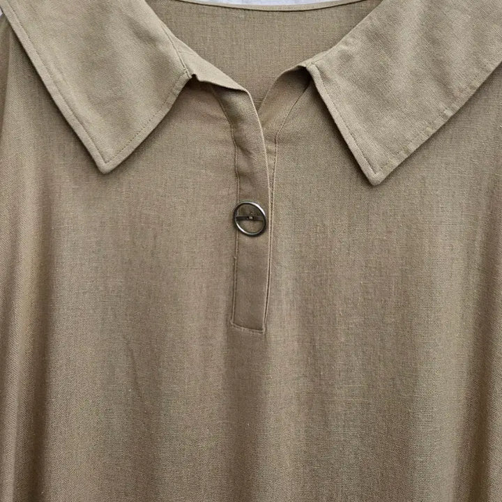 [SOLD OUT] A4322  레이온.마 혼방 원피스