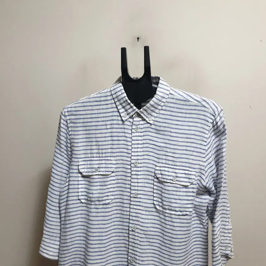 [BUNJANG] Casual Three-Quarter Sleeve Shirt (Size 100-105) / 캐주얼 7부소매 남방셔츠/100-105