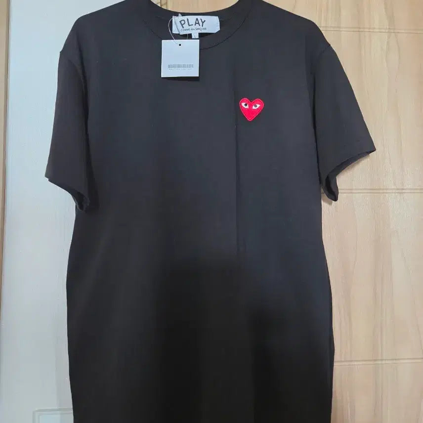 [BUNJANG] Comme des Garcons Play Black T-shirt / 꼼데가르송 플레이 반팔 티셔츠 블랙 L. XL