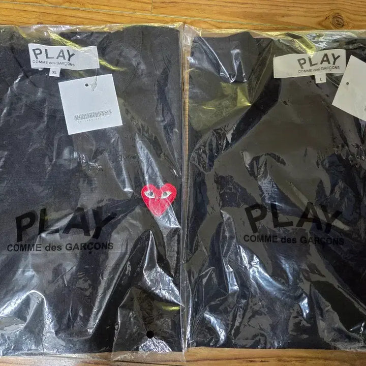 [BUNJANG] Comme des Garcons Play Black T-shirt / 꼼데가르송 플레이 반팔 티셔츠 블랙 L. XL