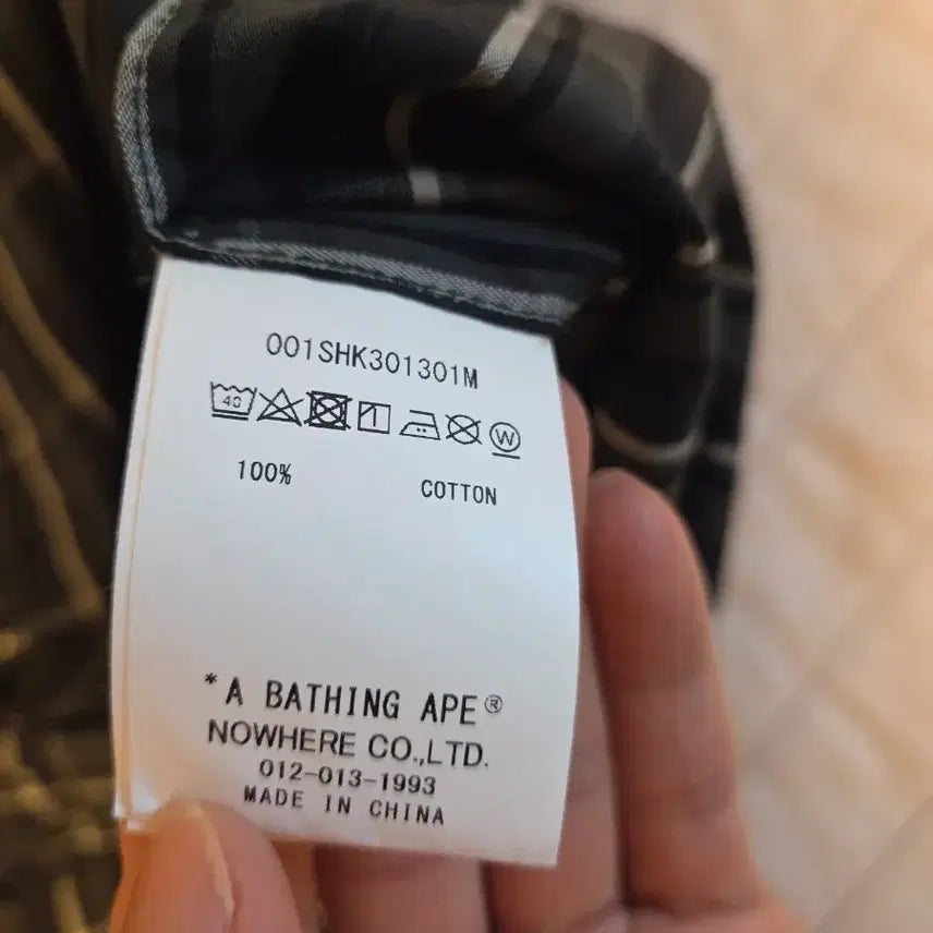 [SOLD OUT] 베이프 bape 체크셔츠 L