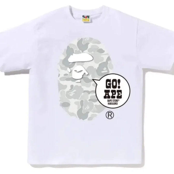 [BUNJANG] BAPE Harajuku Short Sleeve T-shirt (White, Black) M / 베이프 하라주쿠 반팔 흰색 M