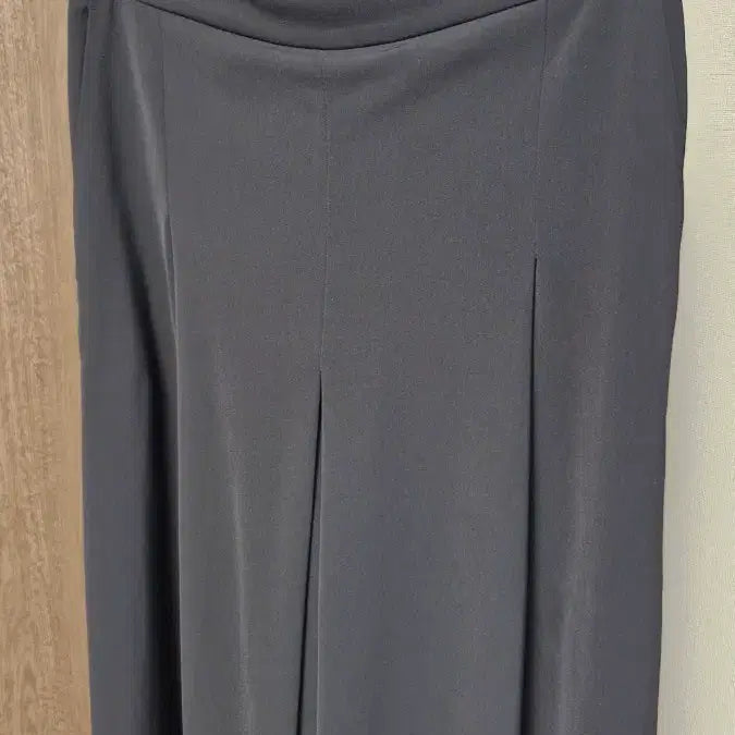 [BUNJANG] KUGO Black Polyester Spandex Long Skirt Pants / 구호KUGO (64-92) 블랙폴리스판 롱치마바지